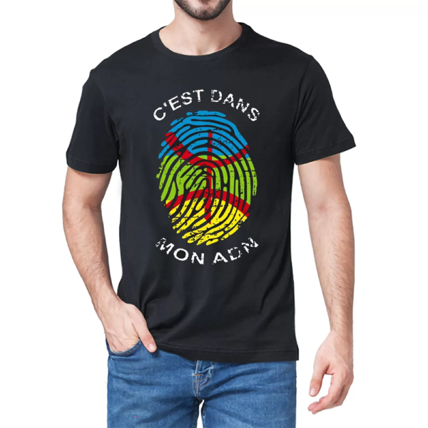 t-shirt amazigh drapeau berbère noir