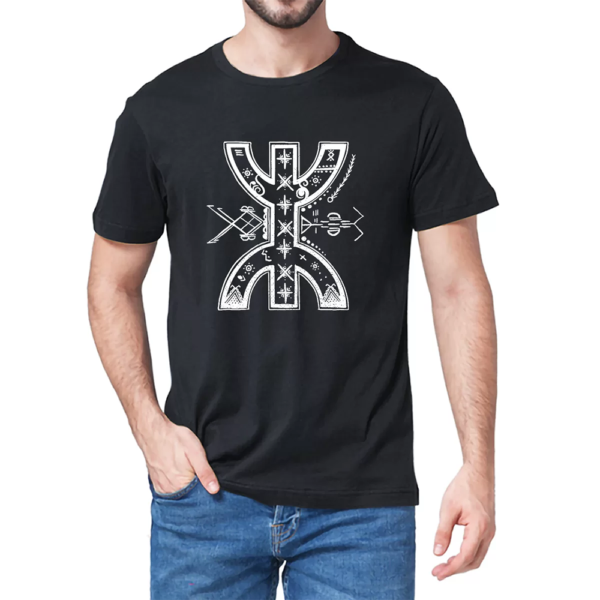t-shirt homme signe amazigh noir