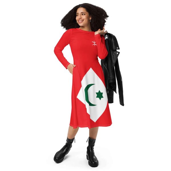 Robe Berbère Drapeau Rif vue latérale