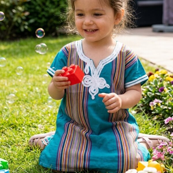 Robe berbère pour petite fille 2 ans - Style Amazigh